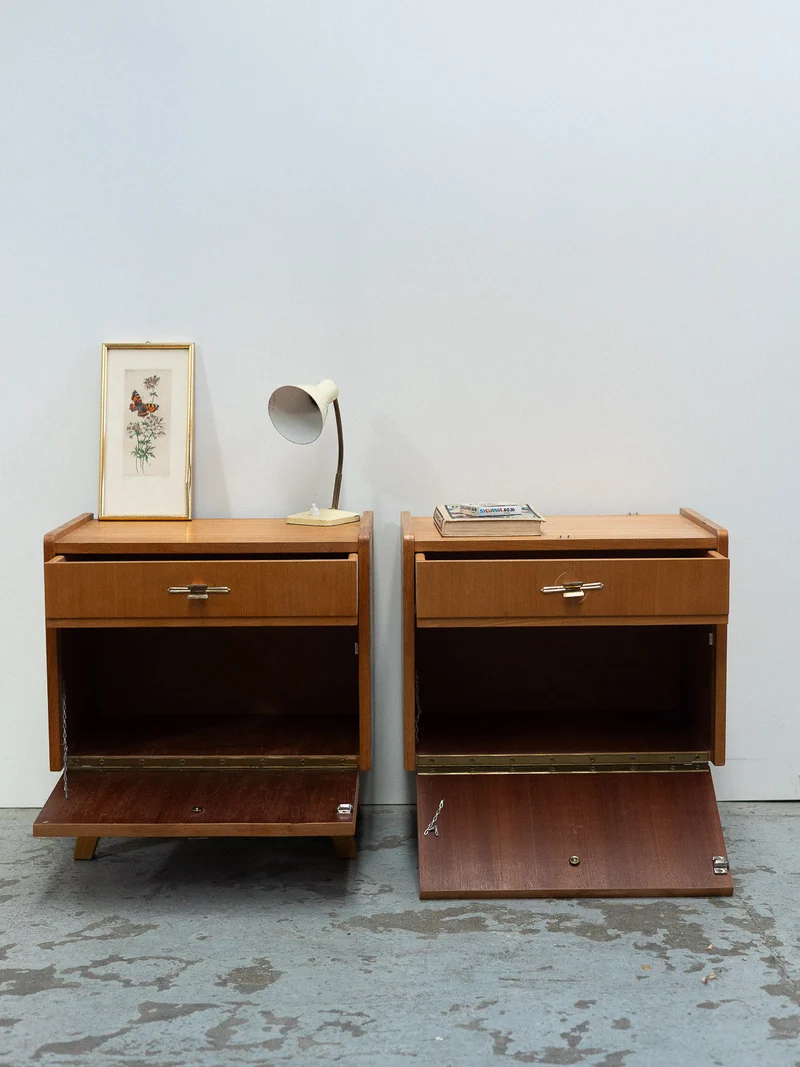 Maïa, la paire de tables de chevet en bois N°1554