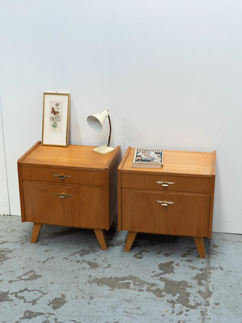 Maïa, la paire de tables de chevet en bois N°1554