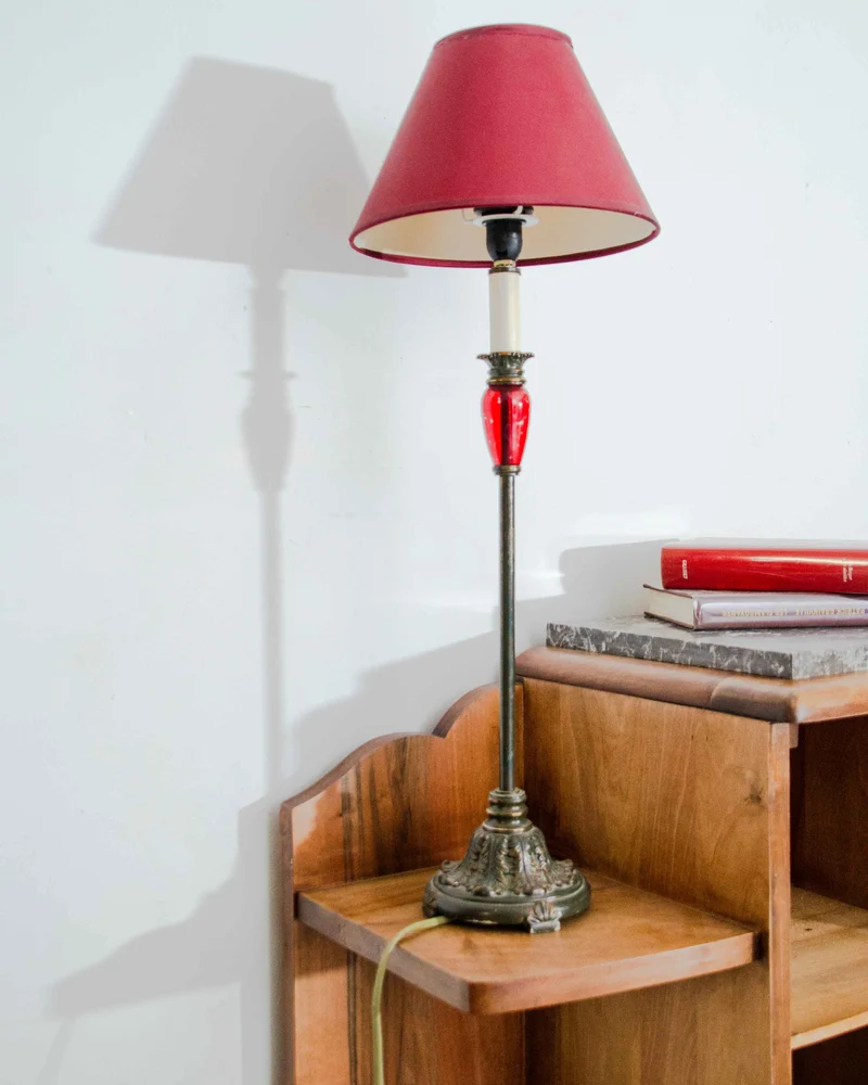 Odile, la table de chevet art déco en bois et marbre N°1534