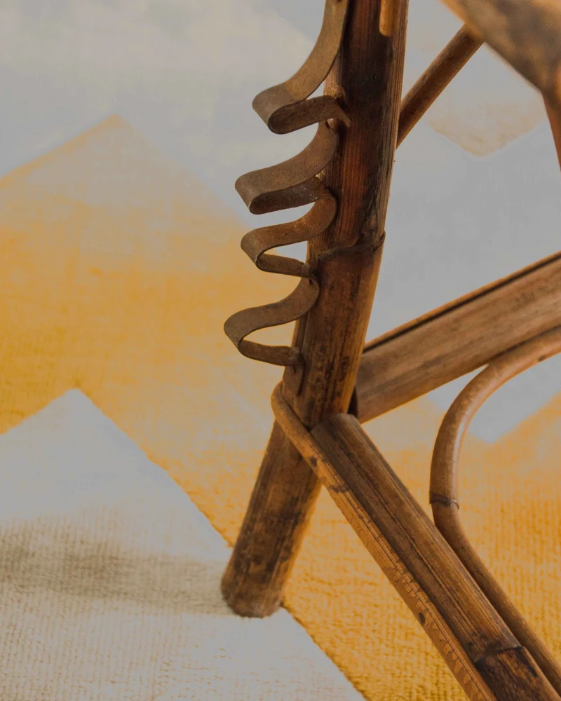 Claudine, la chaise longue en rotin et bambou N°19