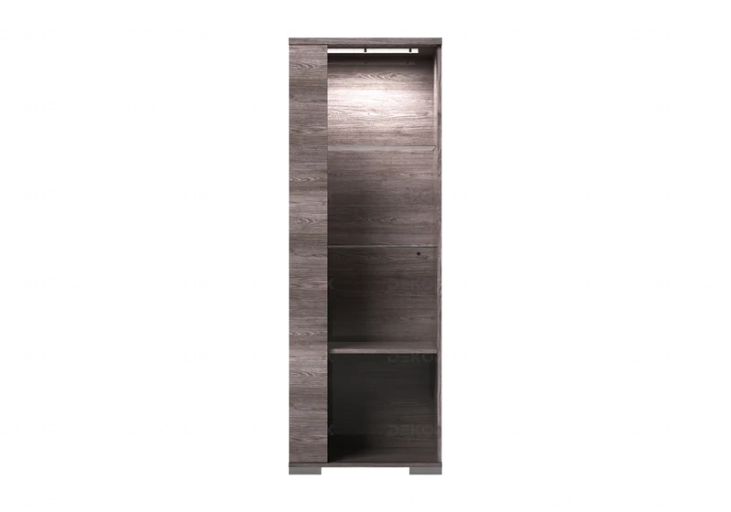 Vitrine 1 ou 2 portes avec éclairage LED orme - Viola