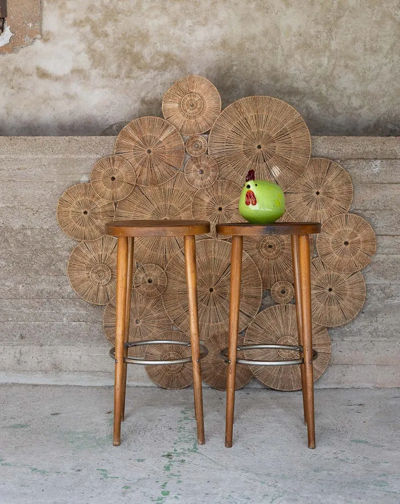 Gaston, la paire de tabourets de bar en bois N°212