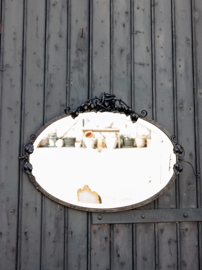 Georges, le miroir en fer forgé noir N°1413