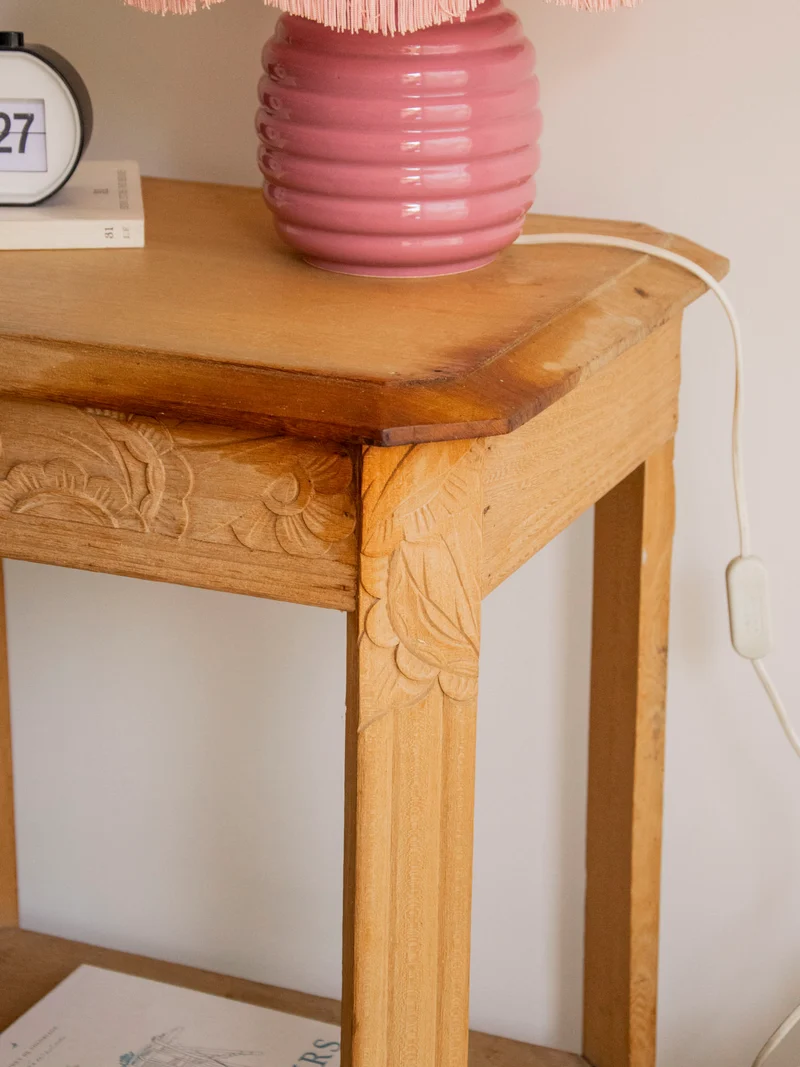 Francine, la table console en bois sculpté Art Déco N°1518