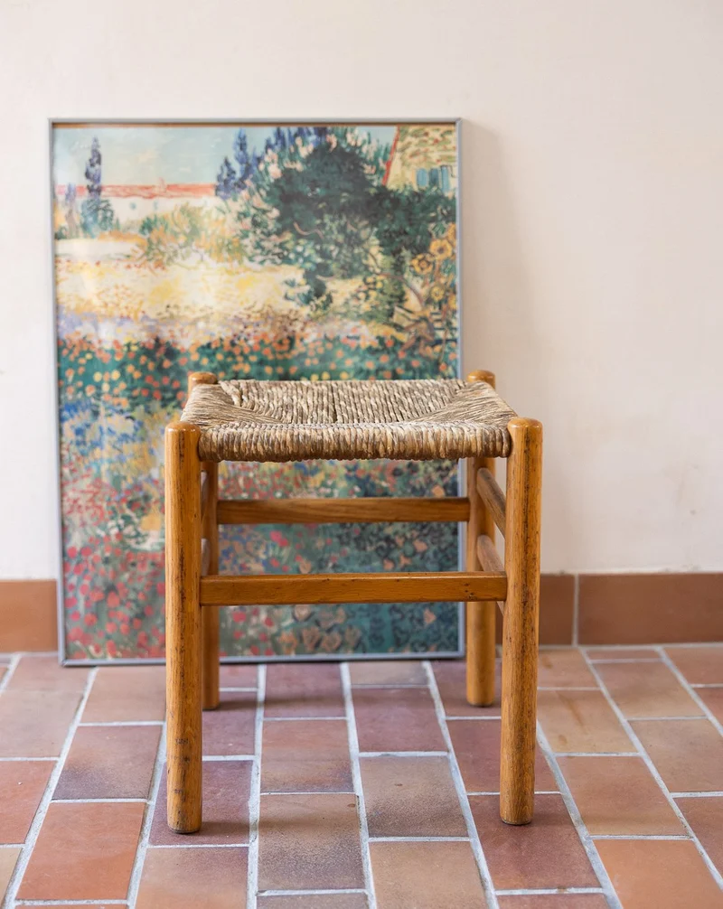 Regis, le tabouret en paille N°1537