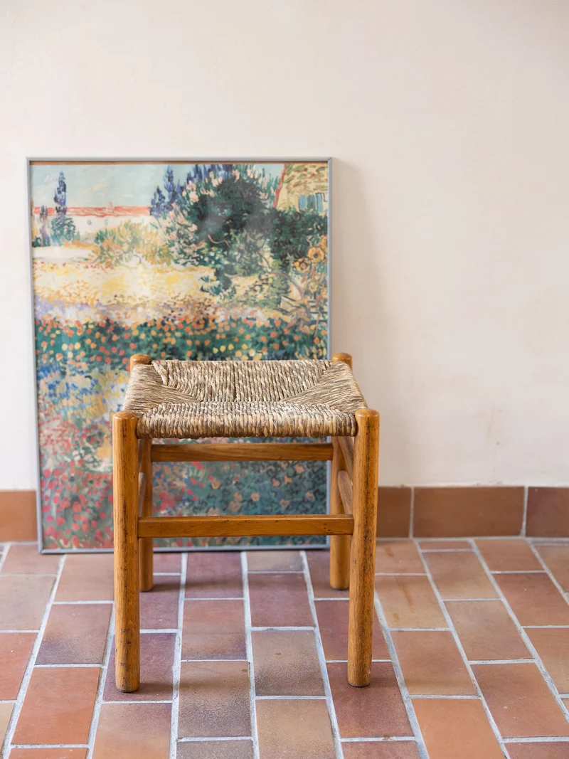Regis, le tabouret en paille N°1537