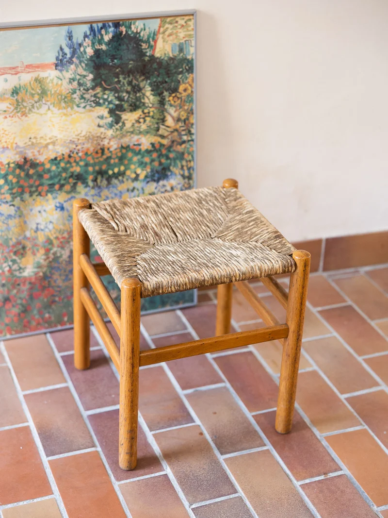 Regis, le tabouret en paille N°1537