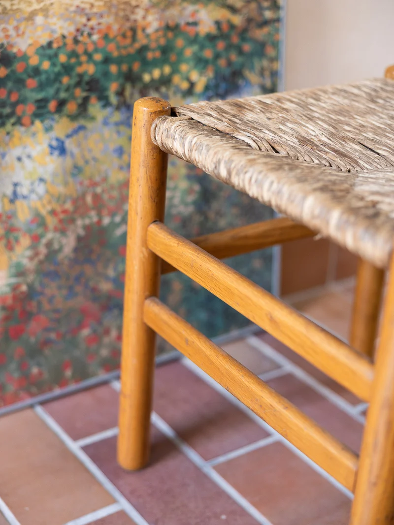 Regis, le tabouret en paille N°1537