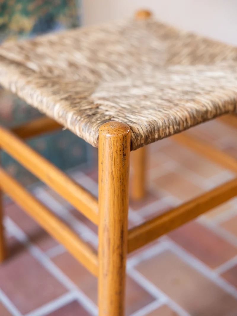Regis, le tabouret en paille N°1537