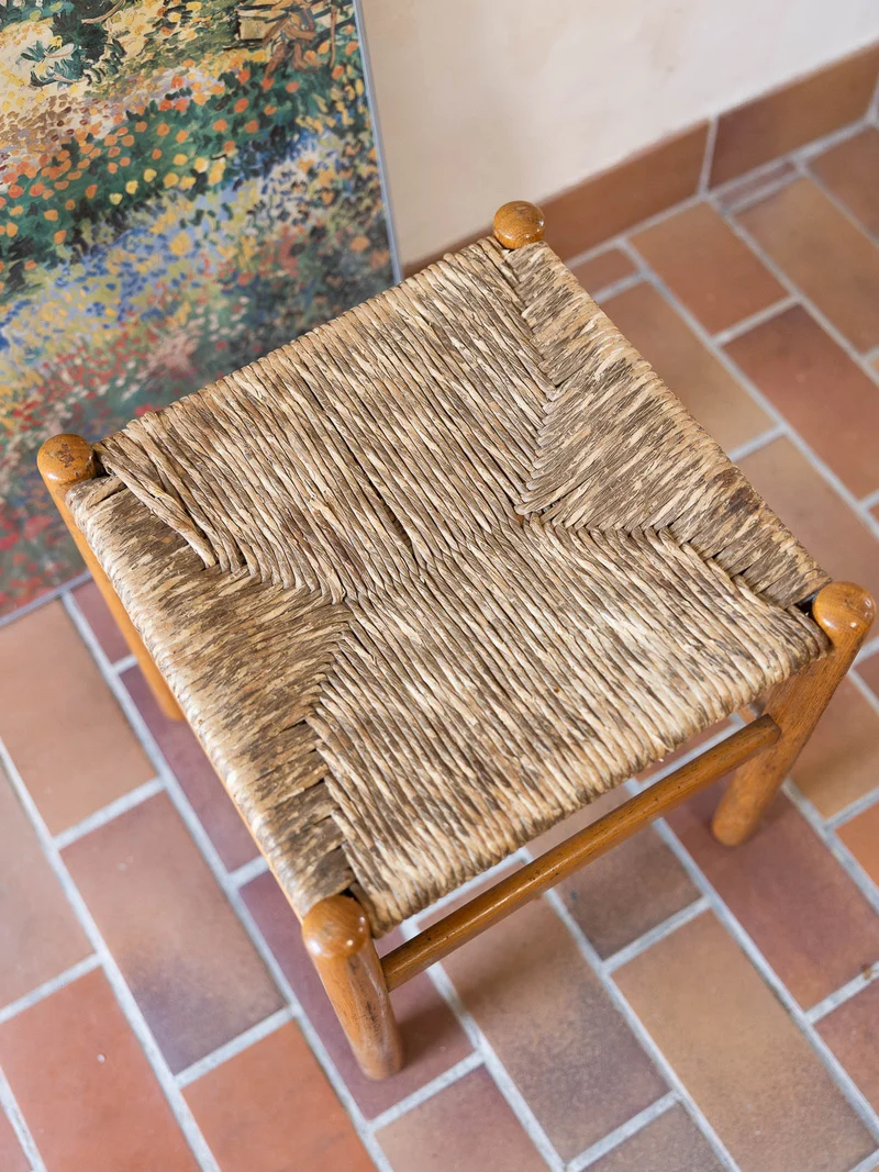 Regis, le tabouret en paille N°1537