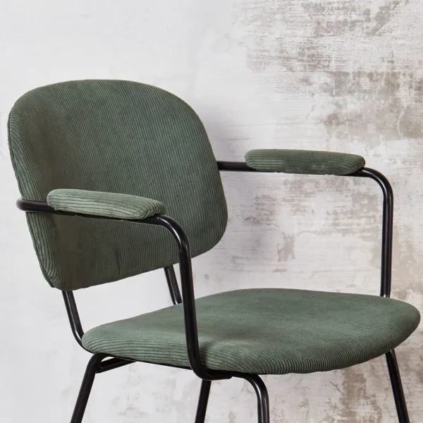 Fauteuil velours côtelé vert sapin