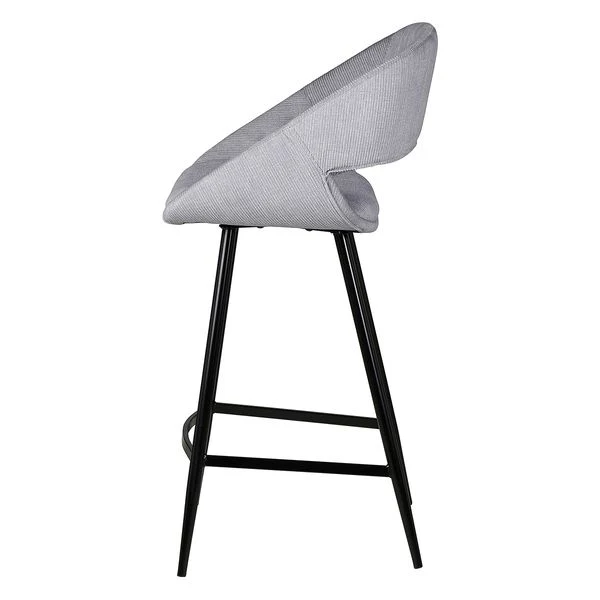 Chaise snack velours côtelé gris clair