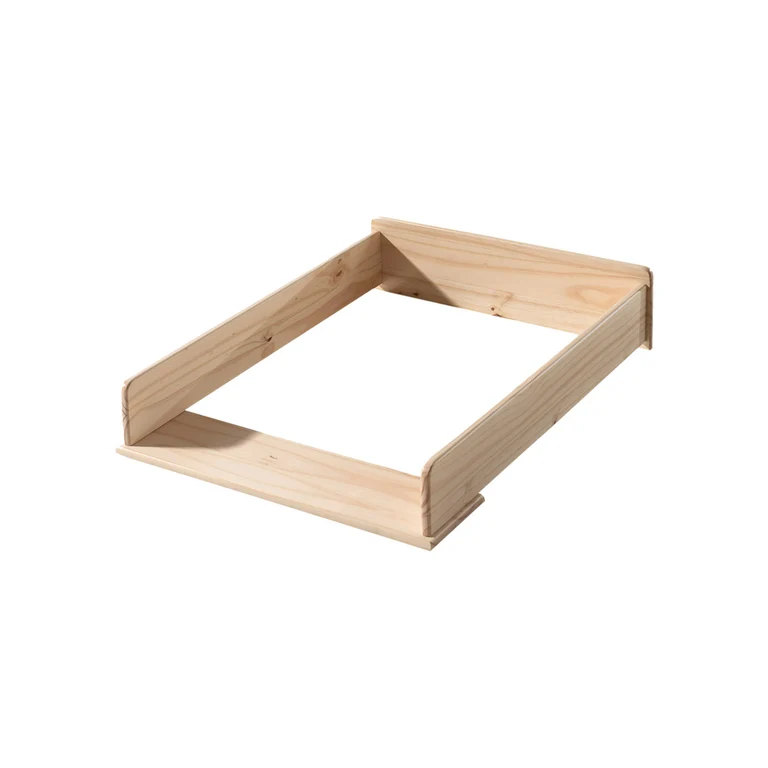 Lit bébé 60x120 Sommier Inclus, Commode 3 tiroirs et Plan à langer Vipack Kiddy - Blanc