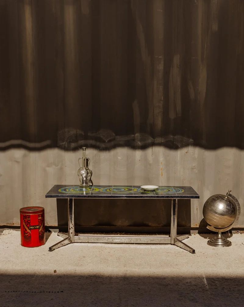 Donna, la table basse en chrome et céramique N°1131