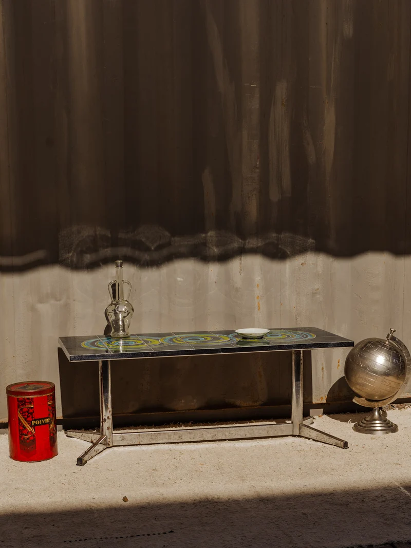 Donna, la table basse en chrome et céramique N°1131