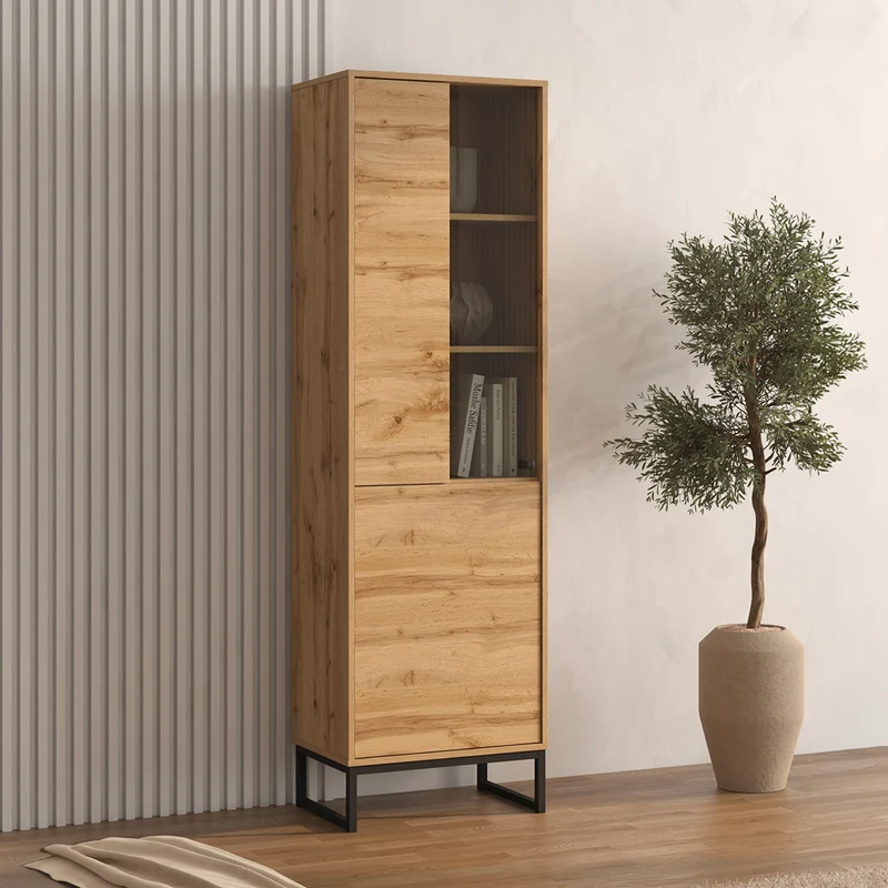Vitrine 2 portes Loa Bois