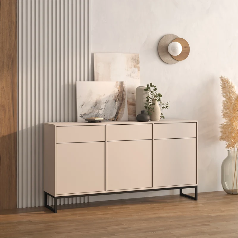 Buffet 3 portes 3 tiroirs Loa Cachemire