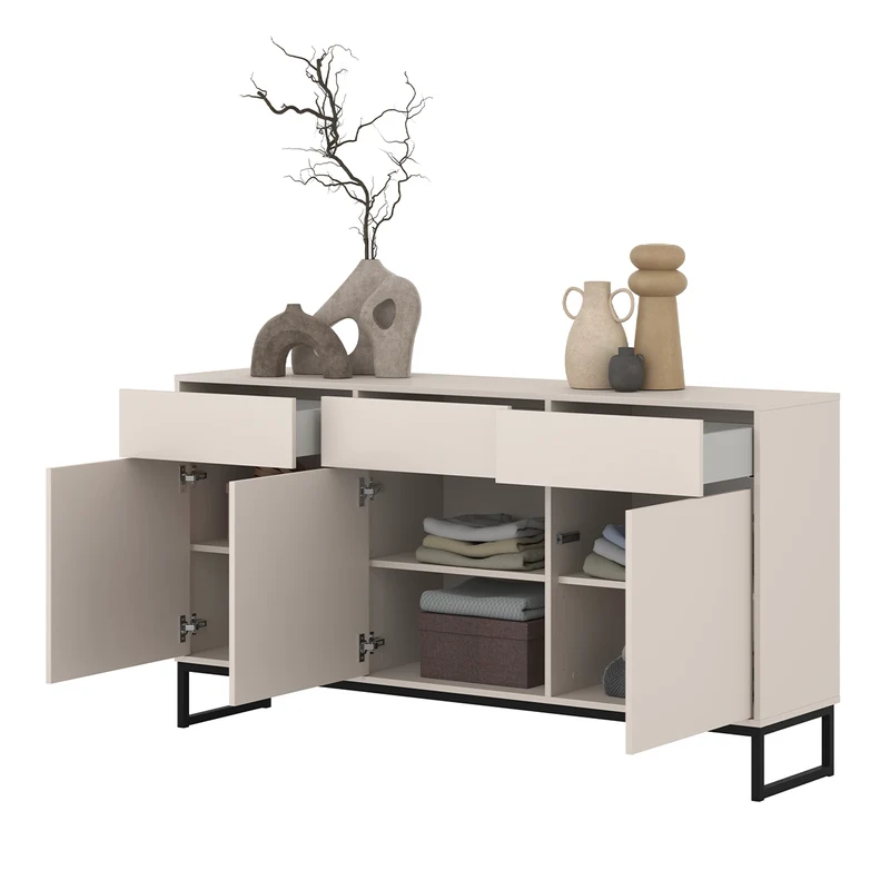 Buffet 3 portes 3 tiroirs Loa Cachemire
