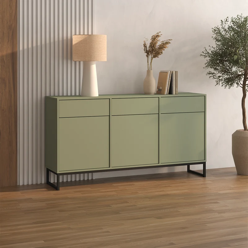 Buffet 3 portes 3 tiroirs Loa Vert
