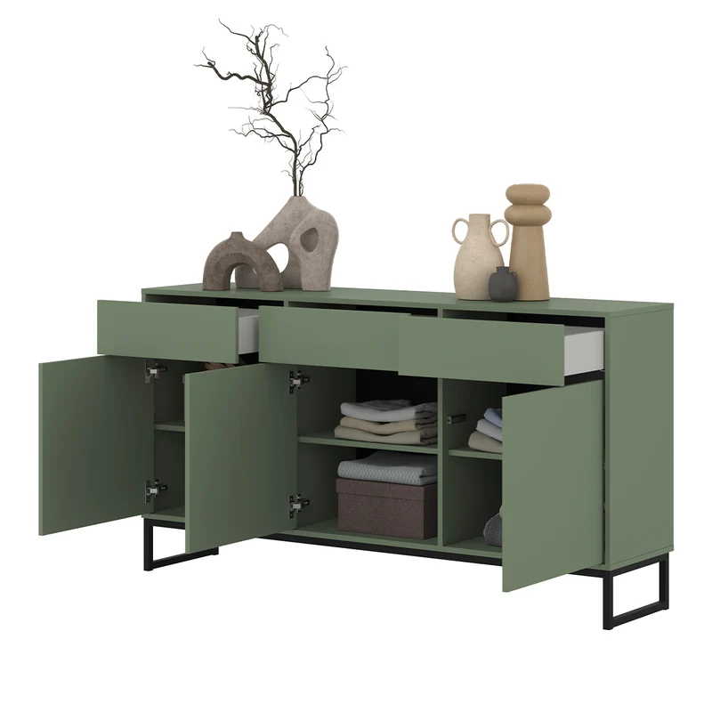 Buffet 3 portes 3 tiroirs Loa Vert