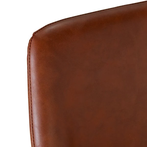 Chaise snack en PU marron
