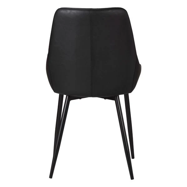 Chaise en PU noir