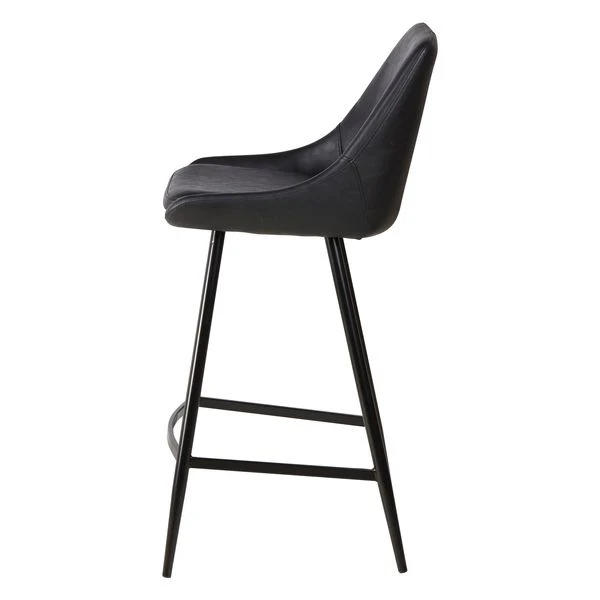 Chaise snack en PU noir