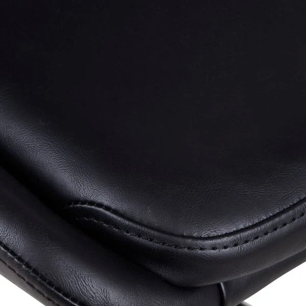 Chaise snack en PU noir