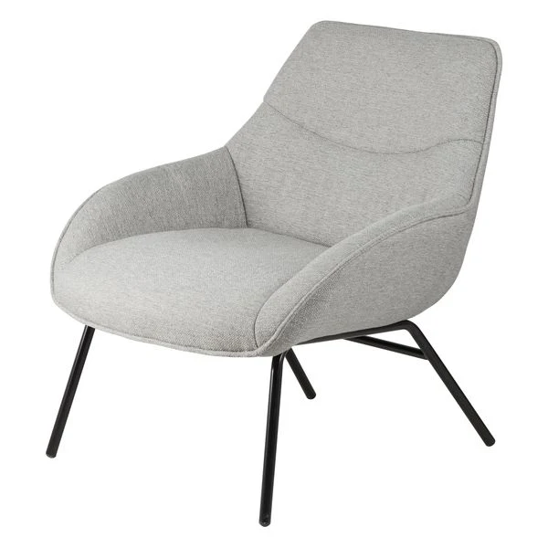 Fauteuil tissu gris clair