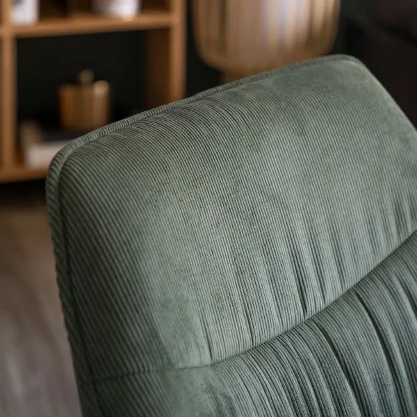 Fauteuil velours côtelé vert sapin