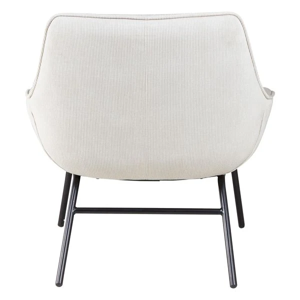Fauteuil velours côtelé beige