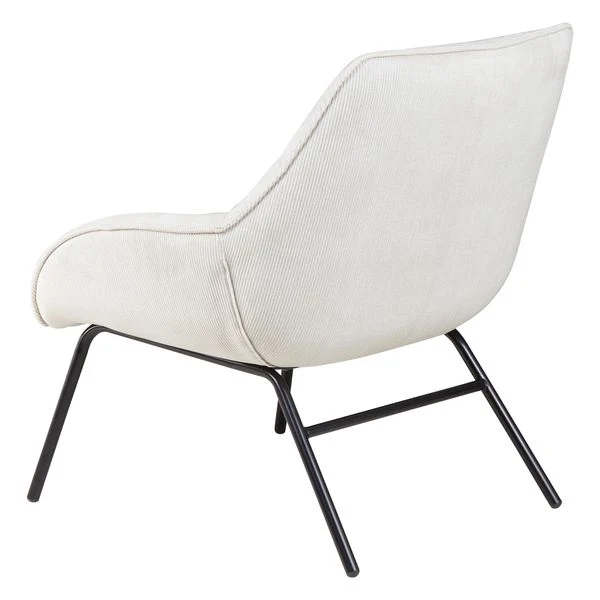 Fauteuil velours côtelé beige