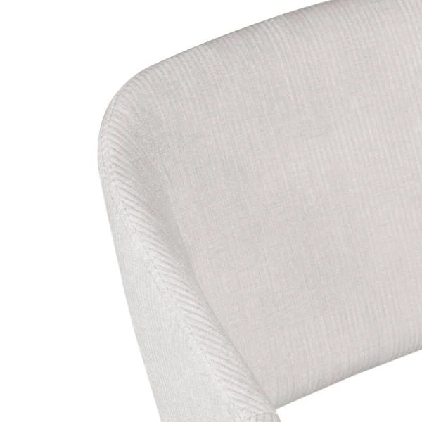 Chaise repas velours côtelé écru