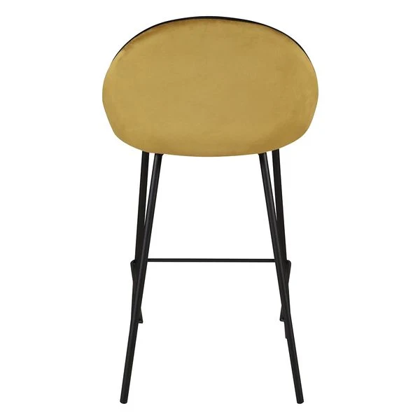 Chaise de bar velours ocre