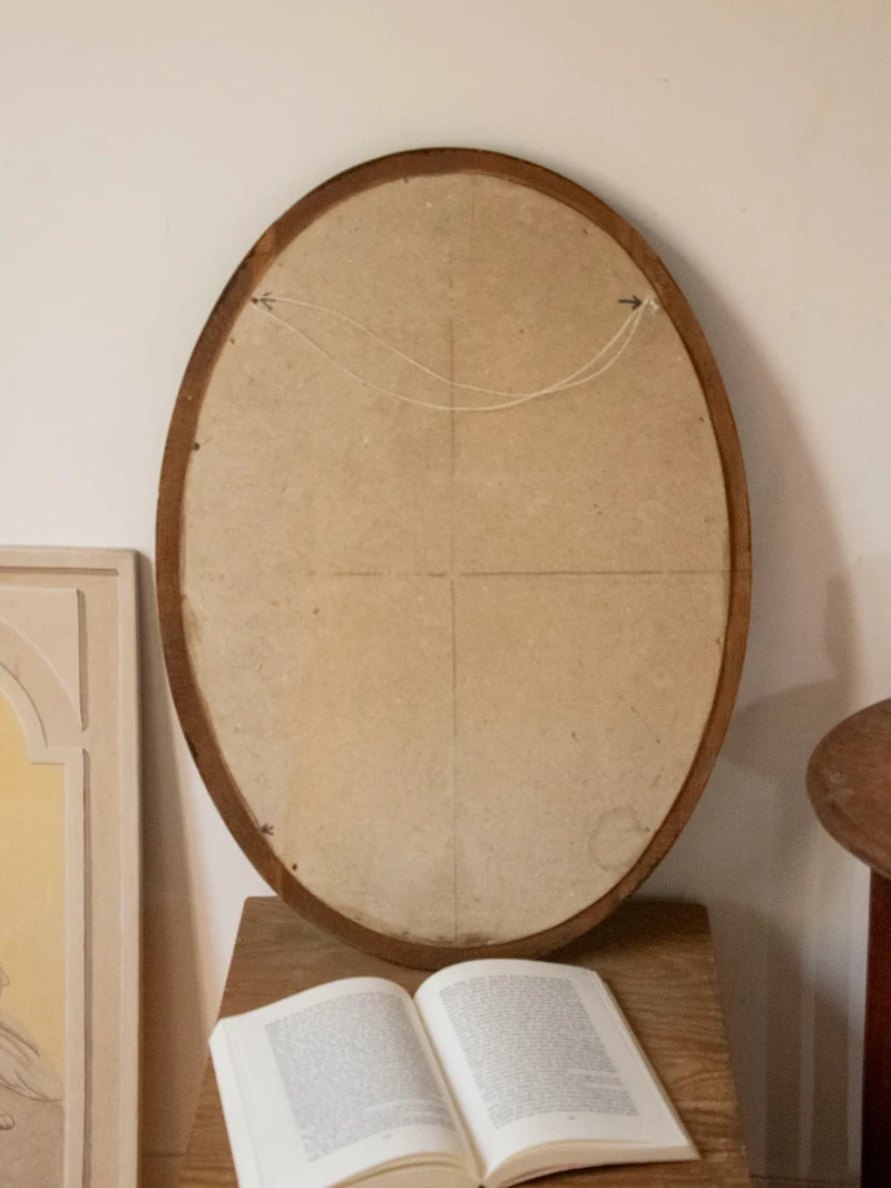 Georges, le miroir ovale en bois ancien N°1424