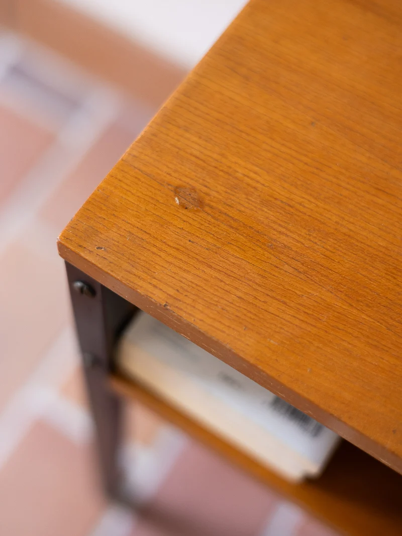 Maïa, la table de chevet bois et métal N°1571