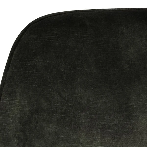 Chaise plan de travail velours verte foncée