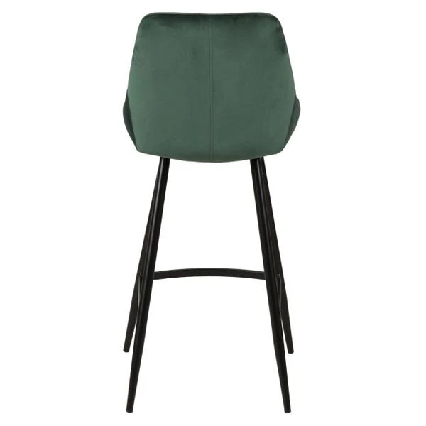 Chaise snack velours verte foncée