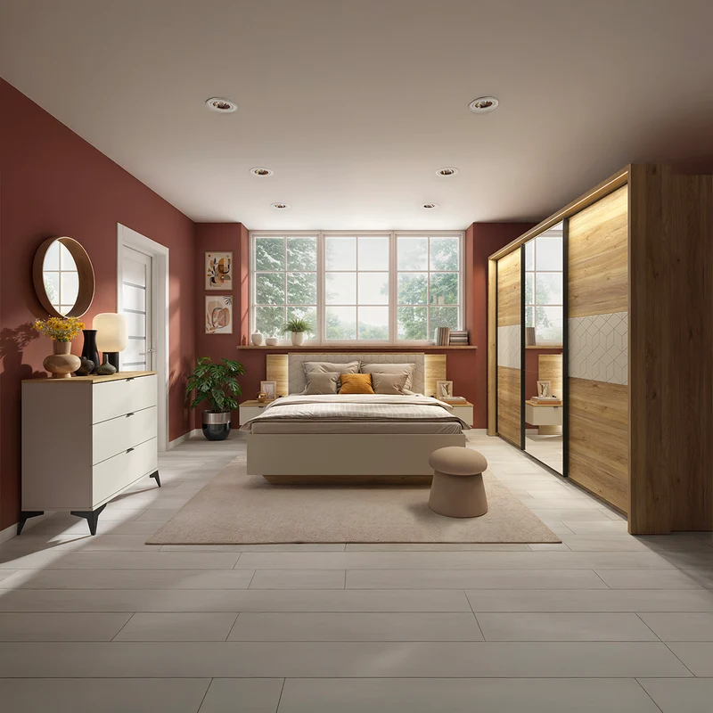 Lit coffre 160x200 sommier inclus Naya Cachemire