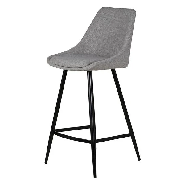 Chaise snack tissu gris clair