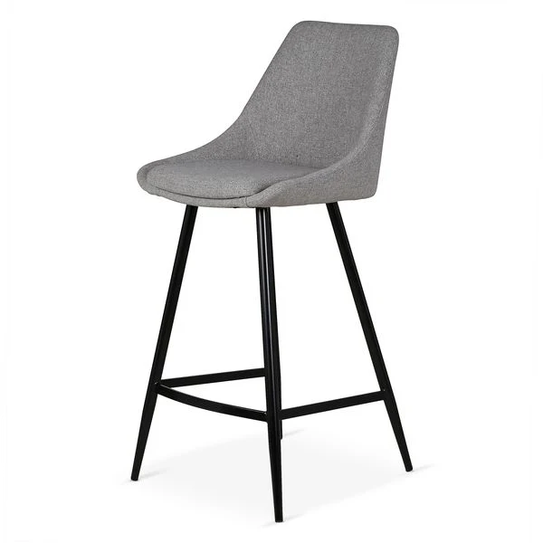 Chaise snack tissu gris clair