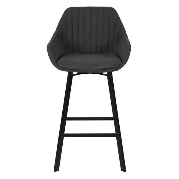 Chaise hauteur plan de travail pivotante grise foncée