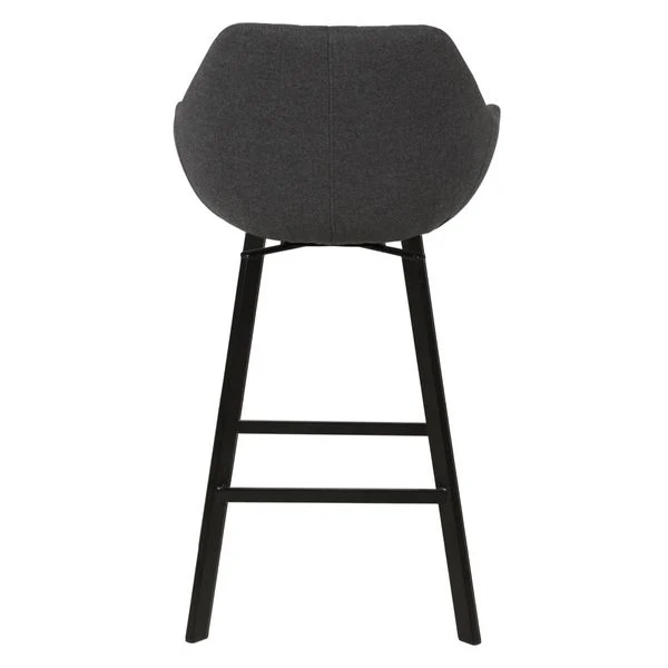 Chaise hauteur plan de travail pivotante grise foncée