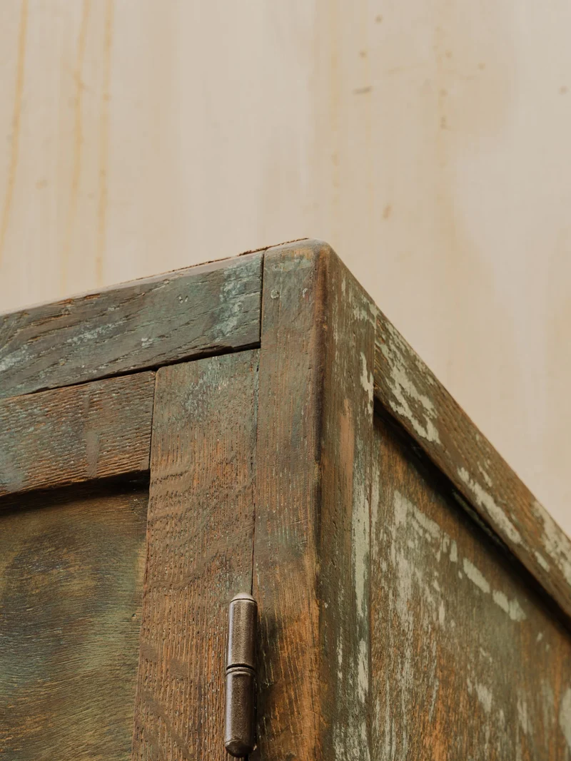 Blandine, l'armoire vestiaire en bois vert foncé N°487