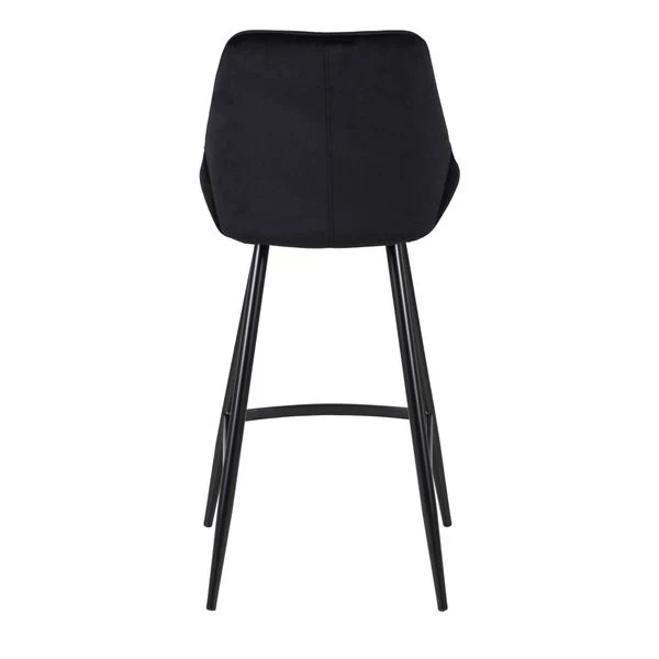 Chaise de bar velours noir