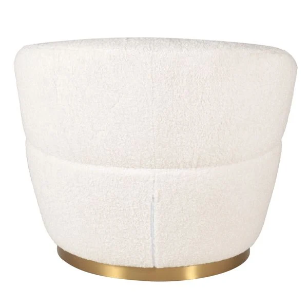 Fauteuil écru effet mohair