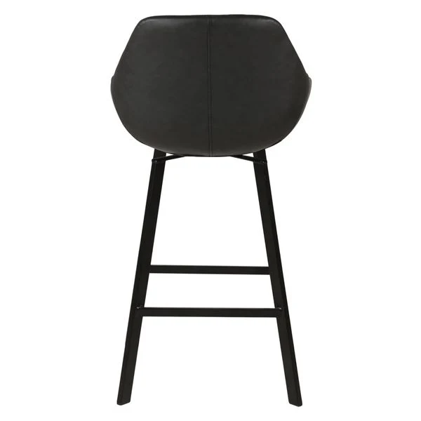 Chaise de bar pivotante noir mat
