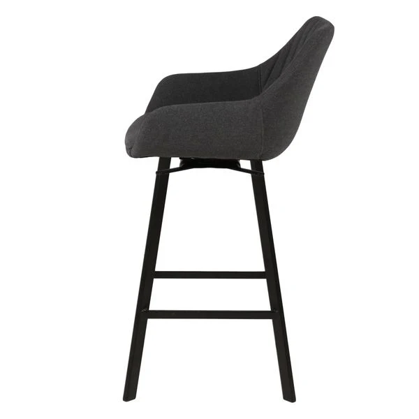 Chaise de bar pivotante gris foncé