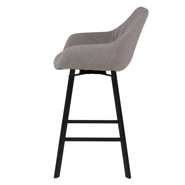 Chaise de bar pivotante gris clair