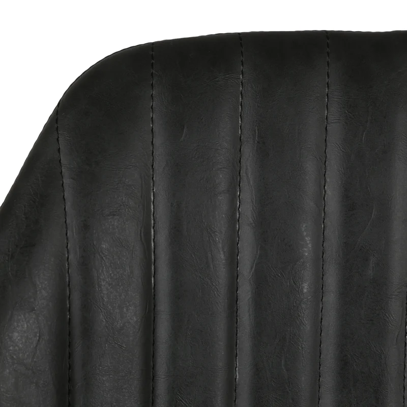 Chaise hauteur plan de travail pivotante noir mat